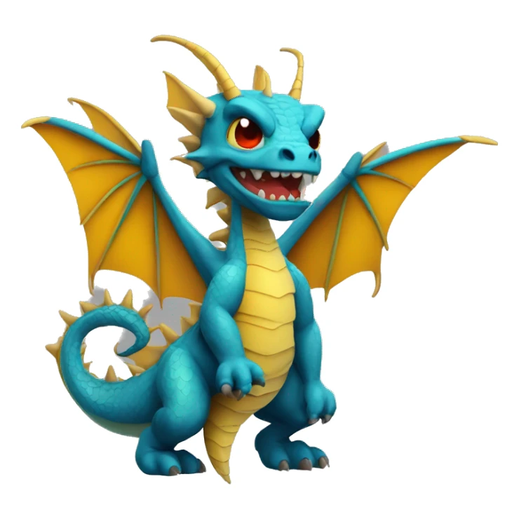 dragon with wasp wings and was colouers sticker