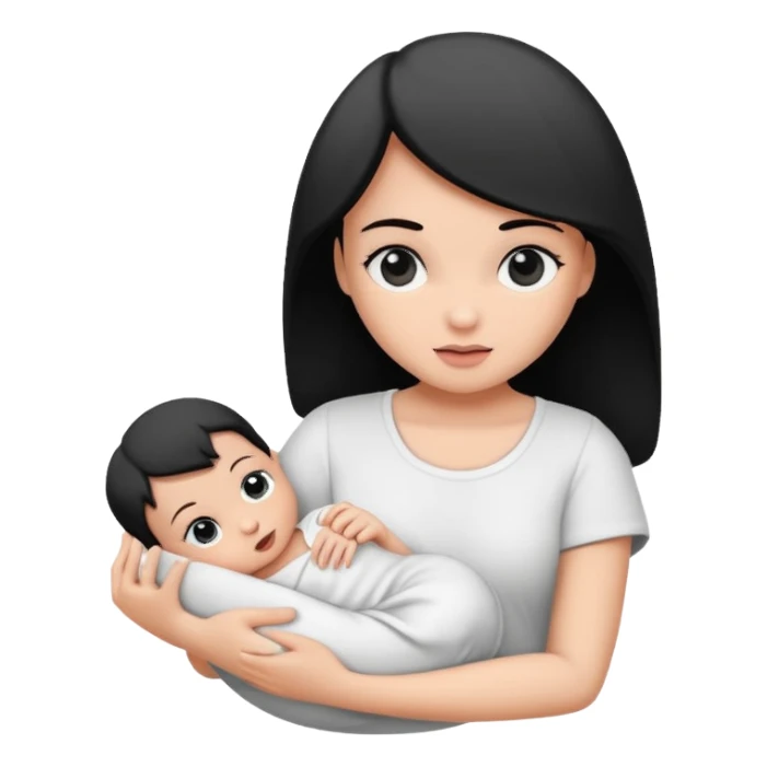 Newborn B&W with female sticker