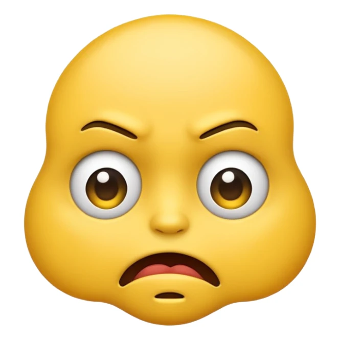 Emoji with a stank face sticker