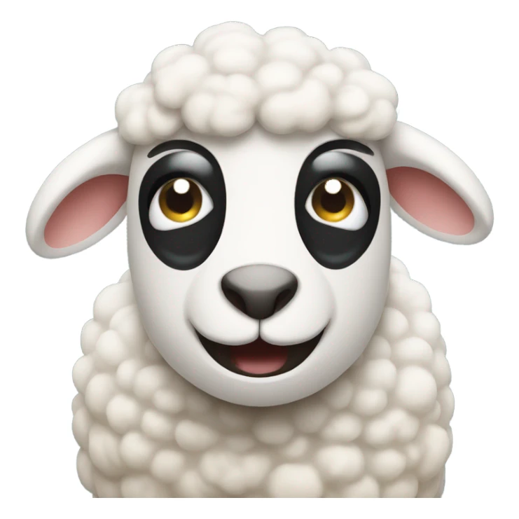 A sheep winking  sticker