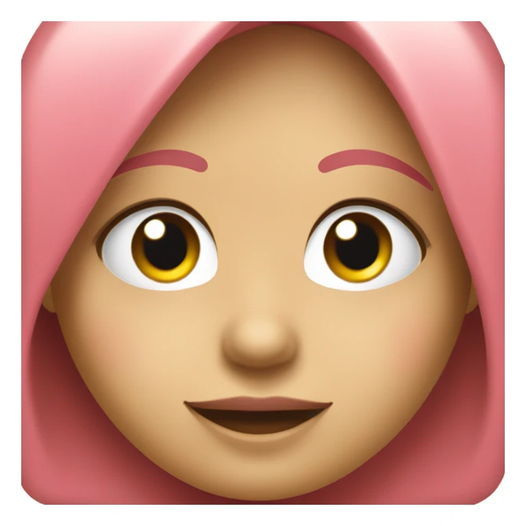 Regular emoji face girl sticker