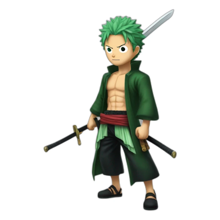 Zoro one piece with blades sticker