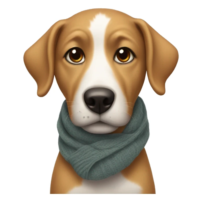 Dog with a scarf sticker