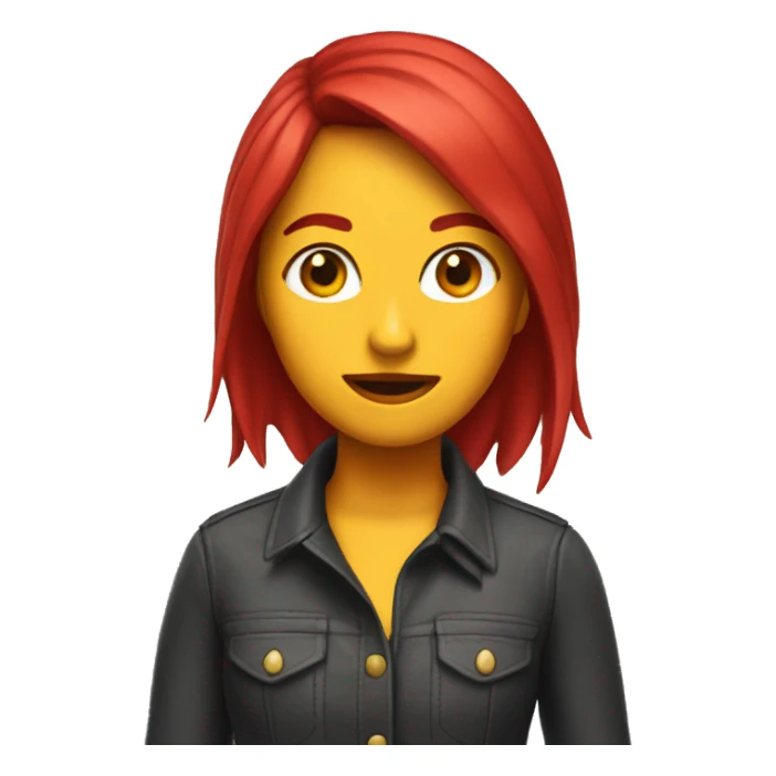 Chica pelirroja rojo  sticker