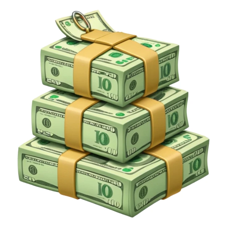 stacks of cash sticker