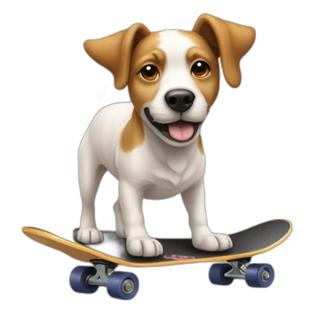 a dog on a skateboard  sticker