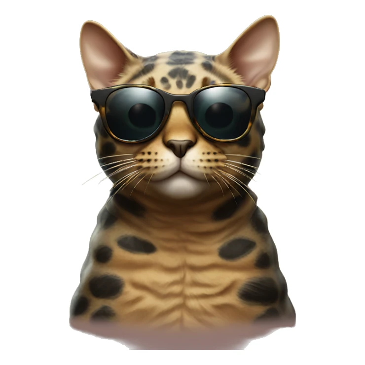 Tortoisell Cat with sunglasses sticker