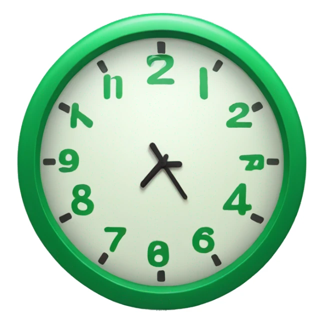 clock green emoji that has true mark sticker