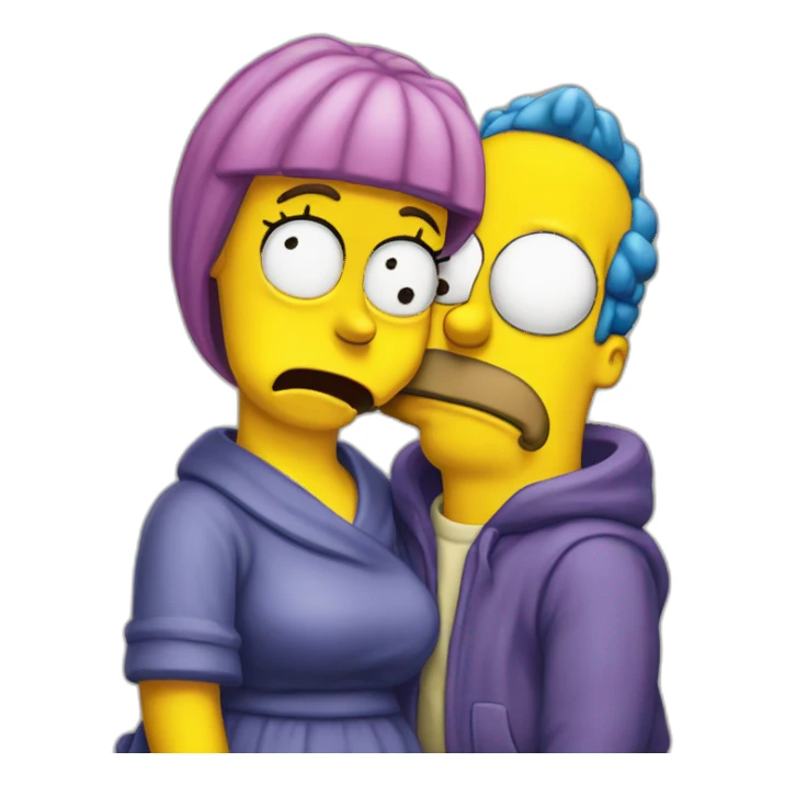 Homer simson with marge sticker
