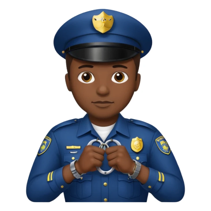 kelepçe tutan zenci polis sticker