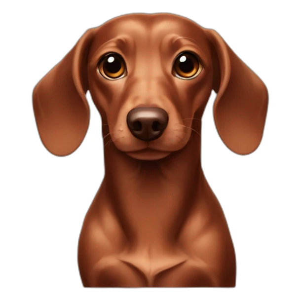 dachshund chocolate ball red sticker