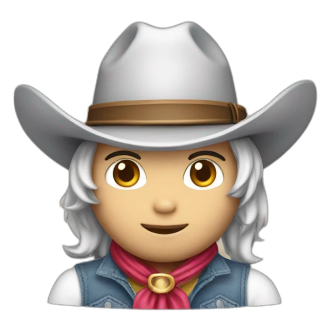 Hello kitty face COWBOY sticker