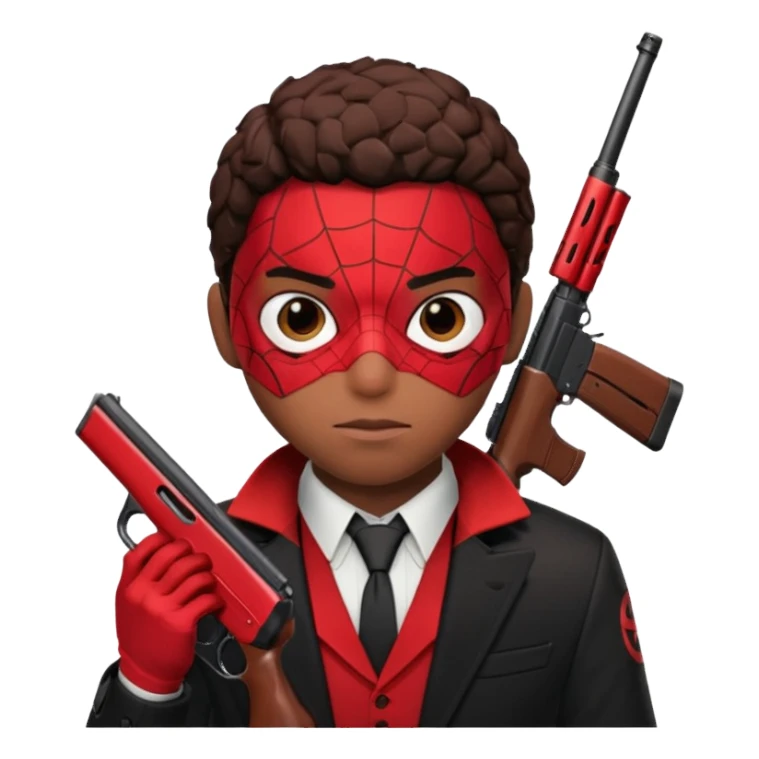 Miles morales holding a shotgun sticker
