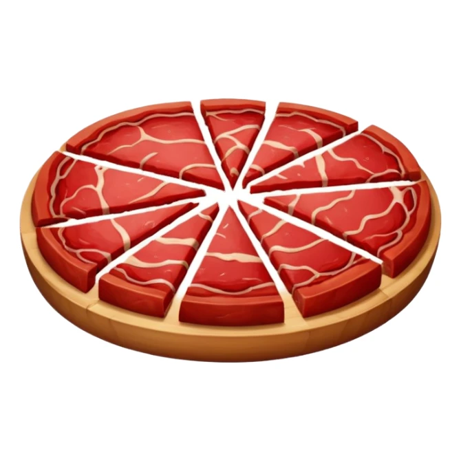 round meat slice sticker