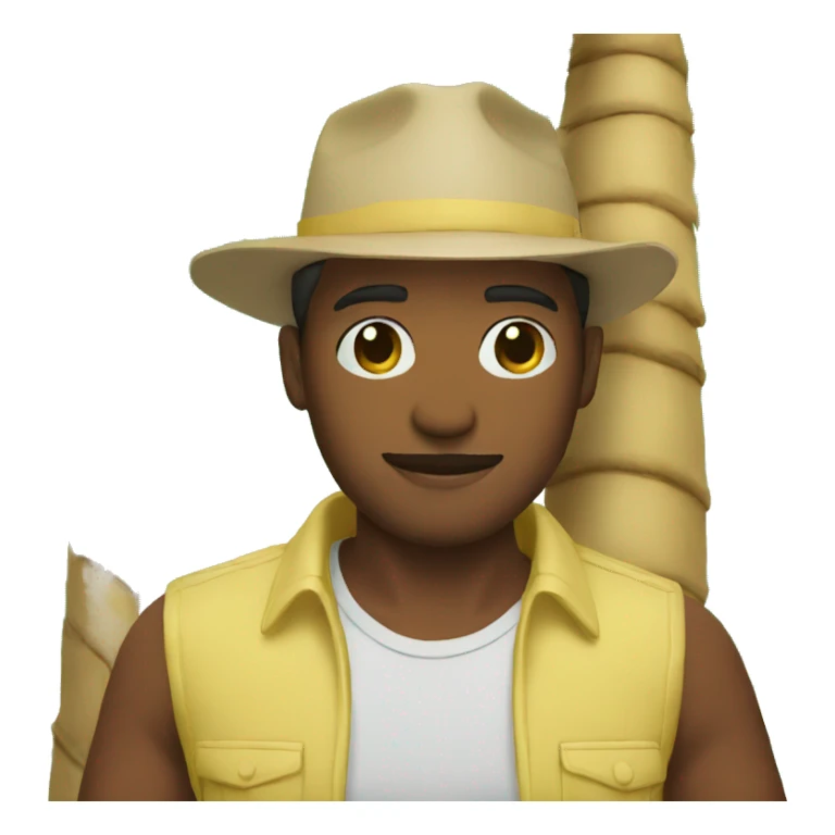 solo man under palm tree sticker