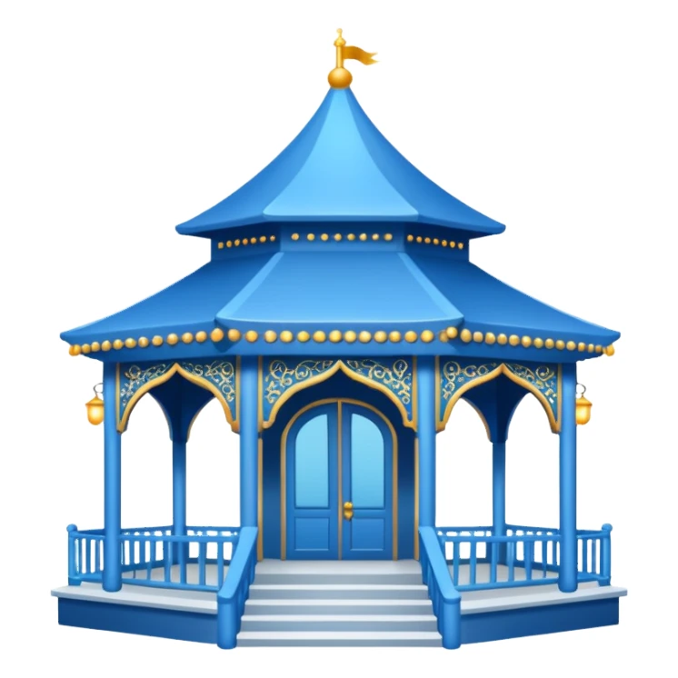 blue wedding pavillion sticker