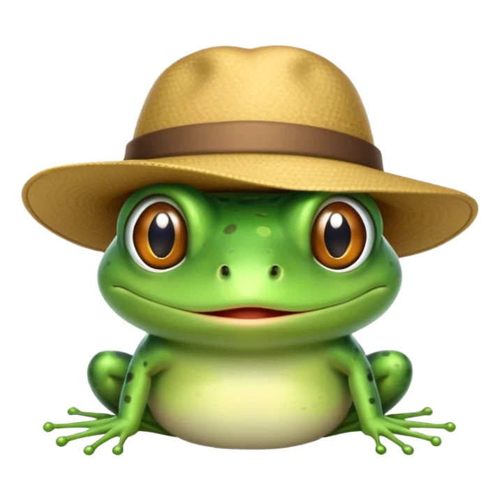 Frog hat sticker