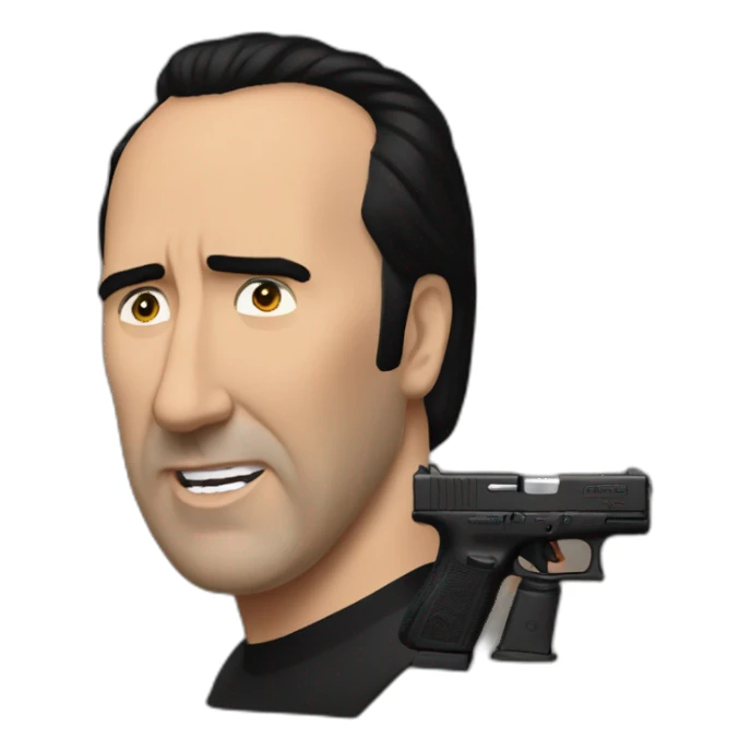Nicolas cage with glock18 sticker