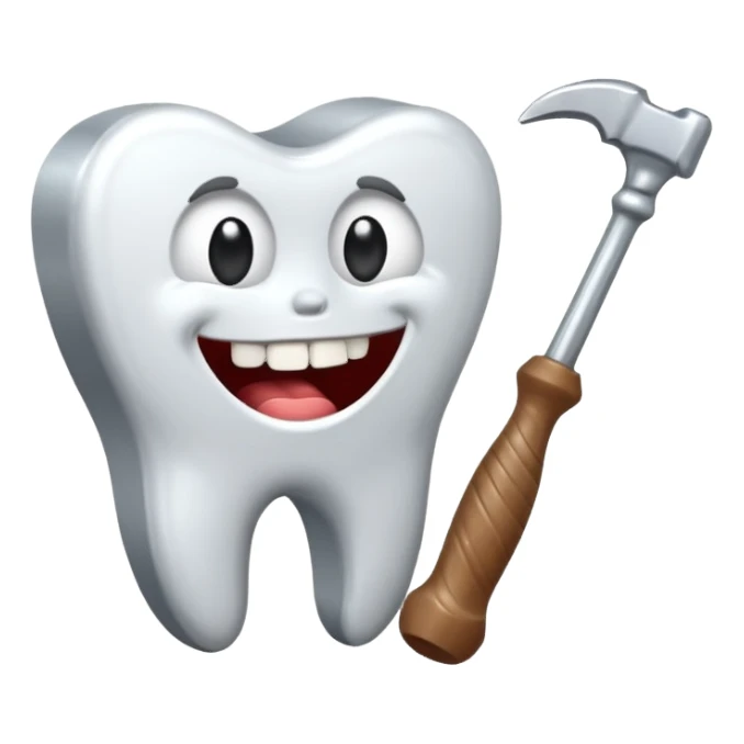 marteau a cote d’une dent sticker