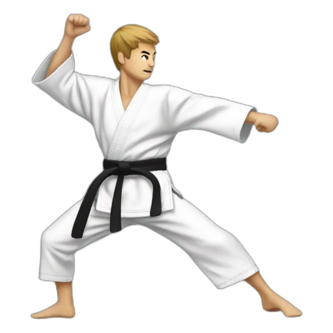 Karate kick sticker