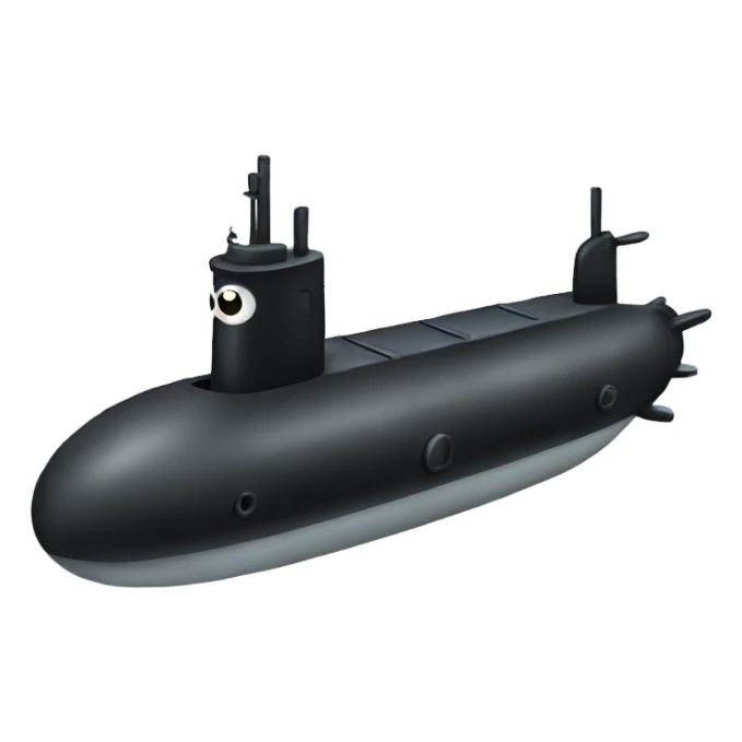 Black submarine  sticker