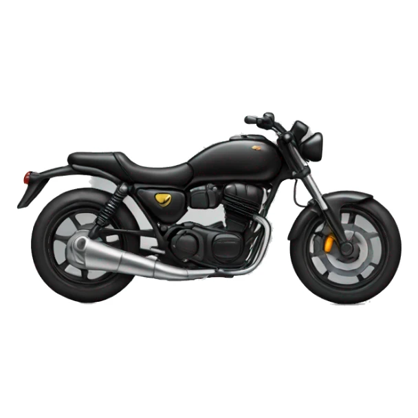 Black motorcycle sticker