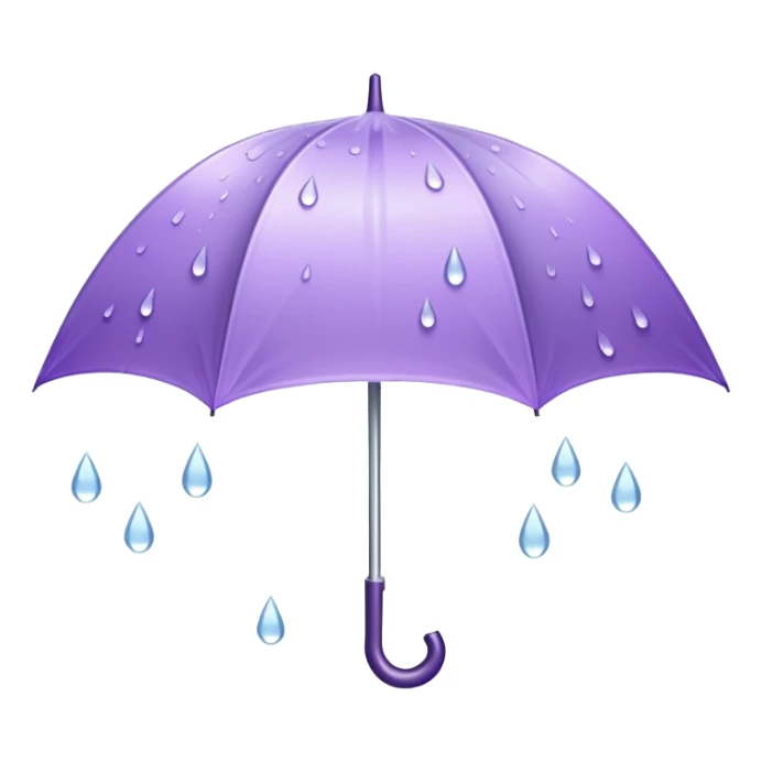 Pale Purple umbrella with raindrops sticker