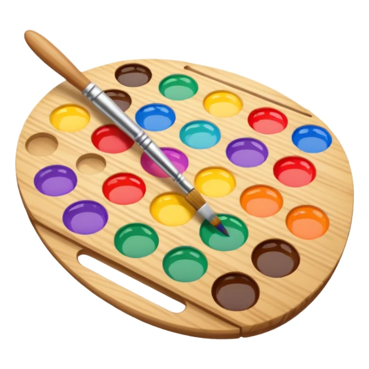 Palette with brush sticker