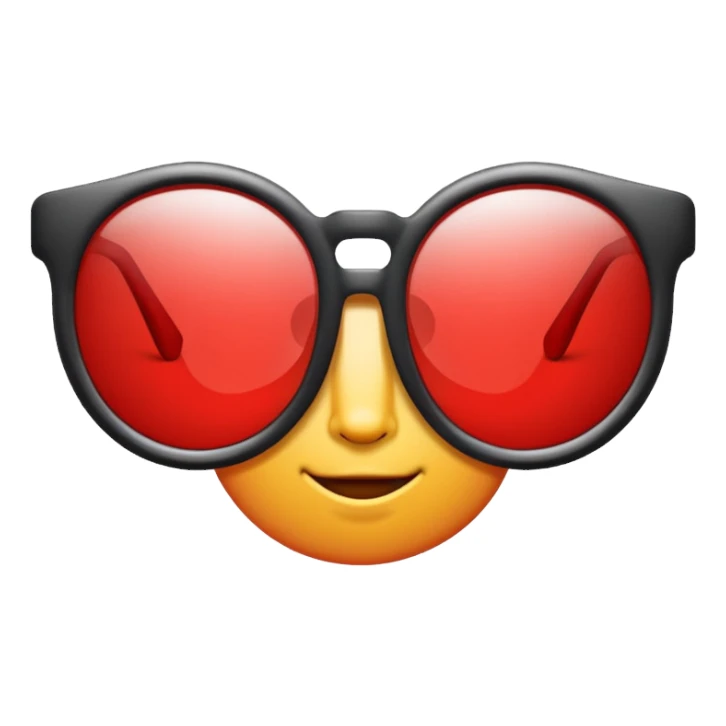 glasses with red lenses sticker