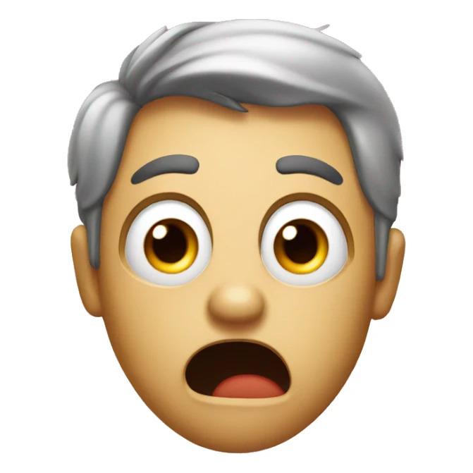 shocked face showing zap sticker