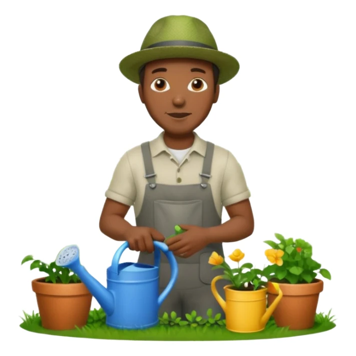 Urban Gardener black man sticker