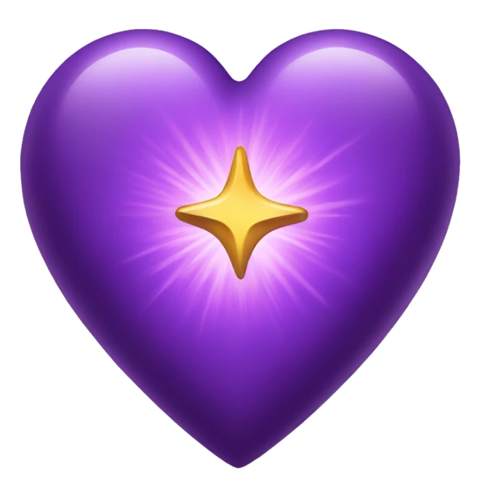 purple heart with magic sticker