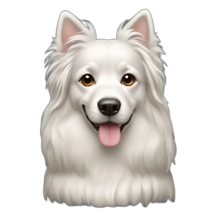 silky coat type dog sticker