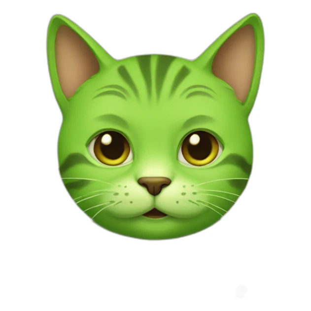 Cat-green-with-shrek-ears sticker