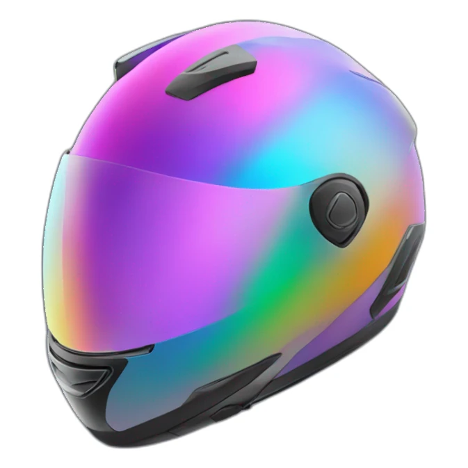 prismatic motorcycle helmet sticker