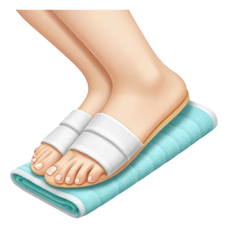 foot with towel wrap, pedicure sticker