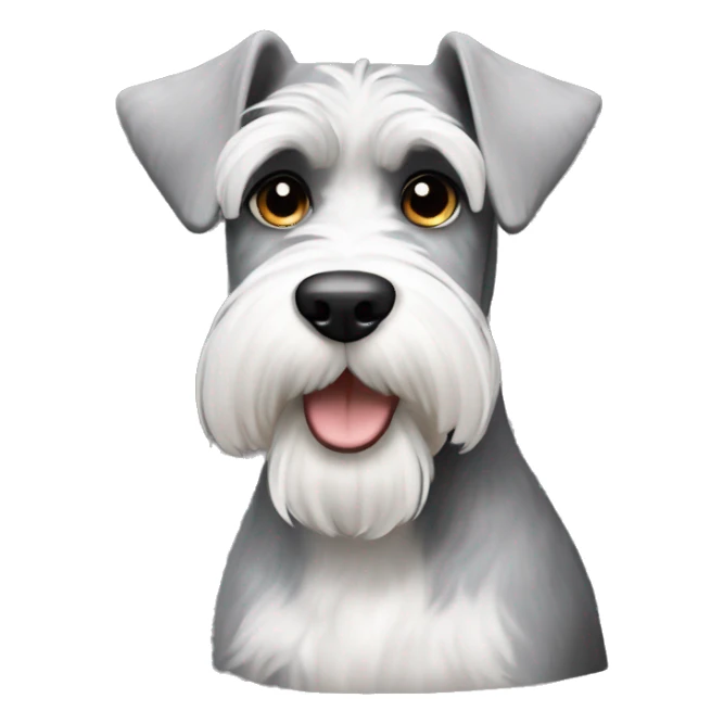 Dog schnauzer white  sticker