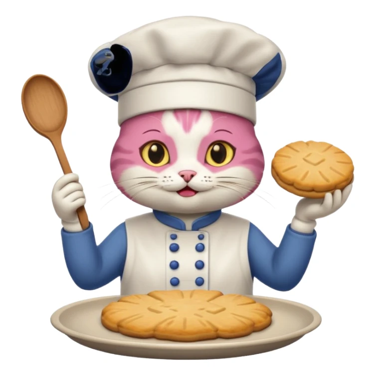 A cat cook biscuit sticker