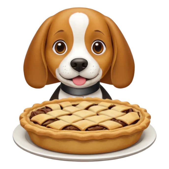 beagle eating a pie sticker