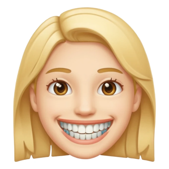 Smile with teeth and braces sticker