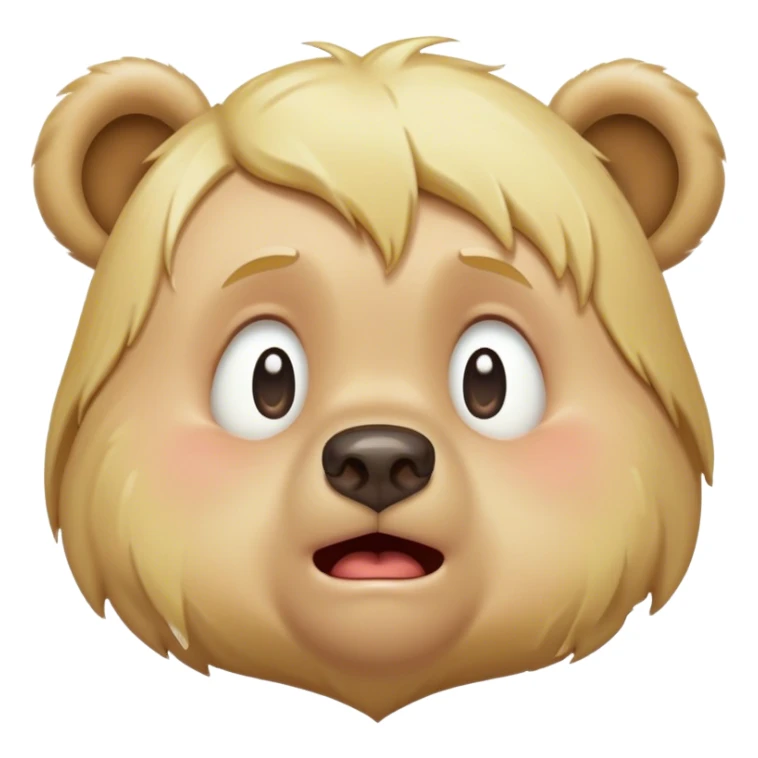 Blonde bear crying sticker