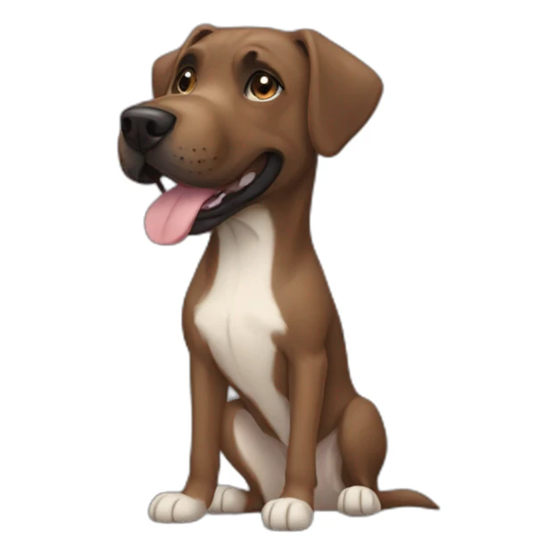 Schwarzer Labrador-boxer Mix Hund sticker