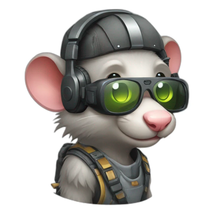rat gamer sticker