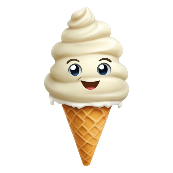 vanilla icecream cone  sticker