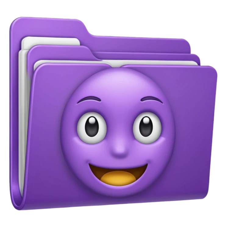 purple downloads folder sticker