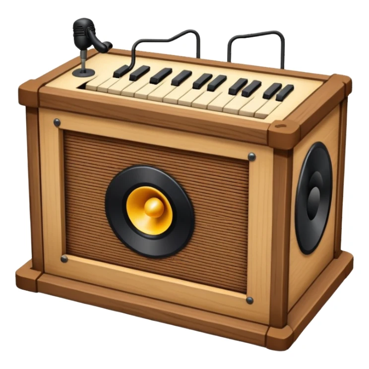 music sound box stage 2d angle  sticker