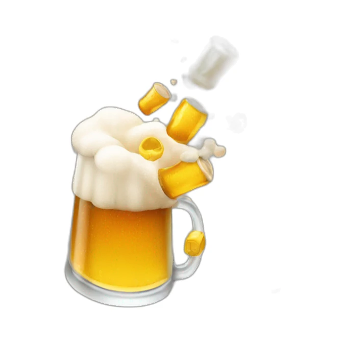 Case of beer flying sticker