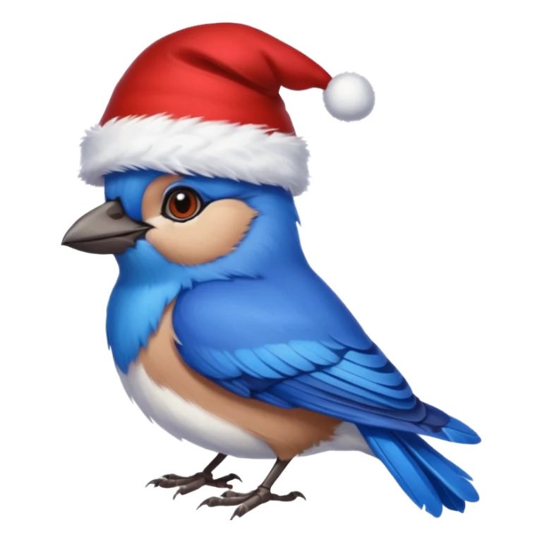Christmas Jays with red hat sticker