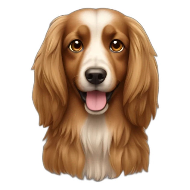 daschhund longhaired brown sticker