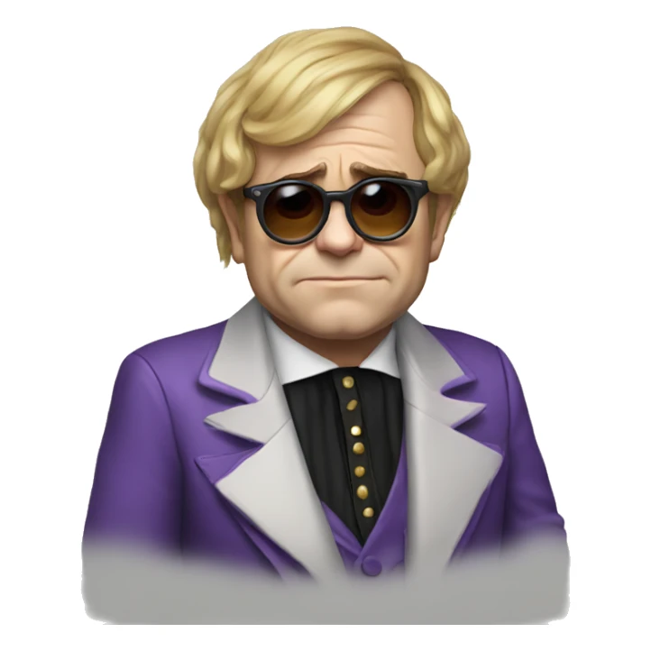 Elton John sad sticker